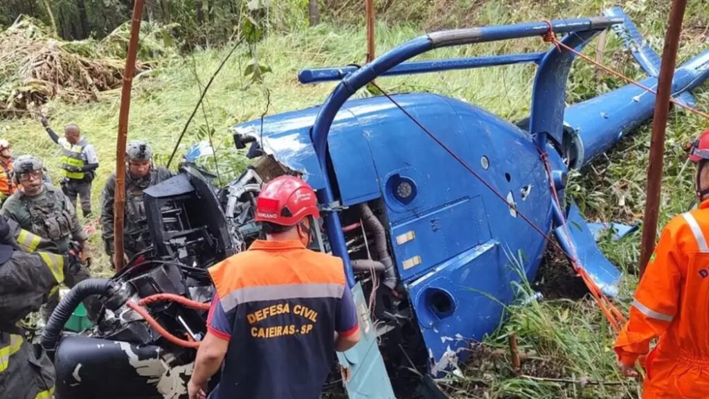 Acidente de helicóptero deixou dois mortos em SP (Defesa Civil)