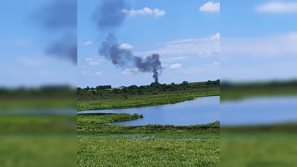 Avião de pequeno porte cai em Quadra (SP) (arquivo pessoal)