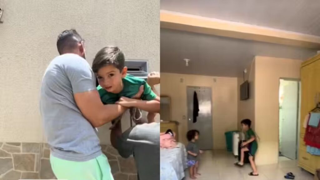 Irmão salva irmã trancada no banheiro