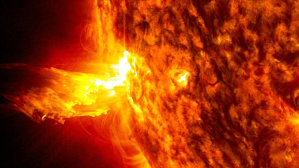 Erupção Solar registrada pela Nasa (Foto: Nasa)