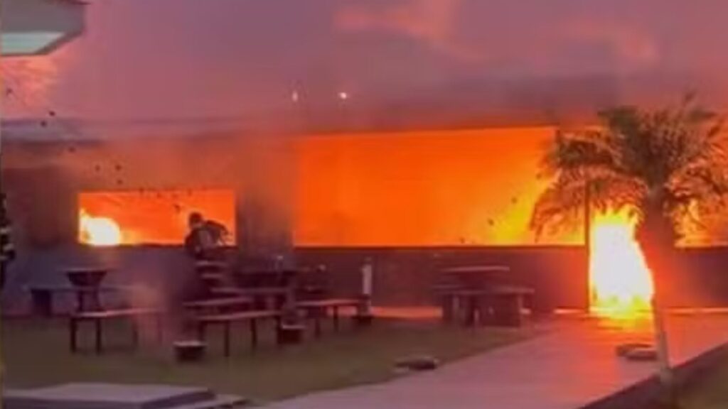 Escola de paraquedismo em Boituva é atingida por incêndio (redes sociais)