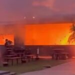 Escola de paraquedismo em Boituva é atingida por incêndio (redes sociais)