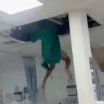 Paciente em surto cai de teto em hospital no Rio de Janeiro