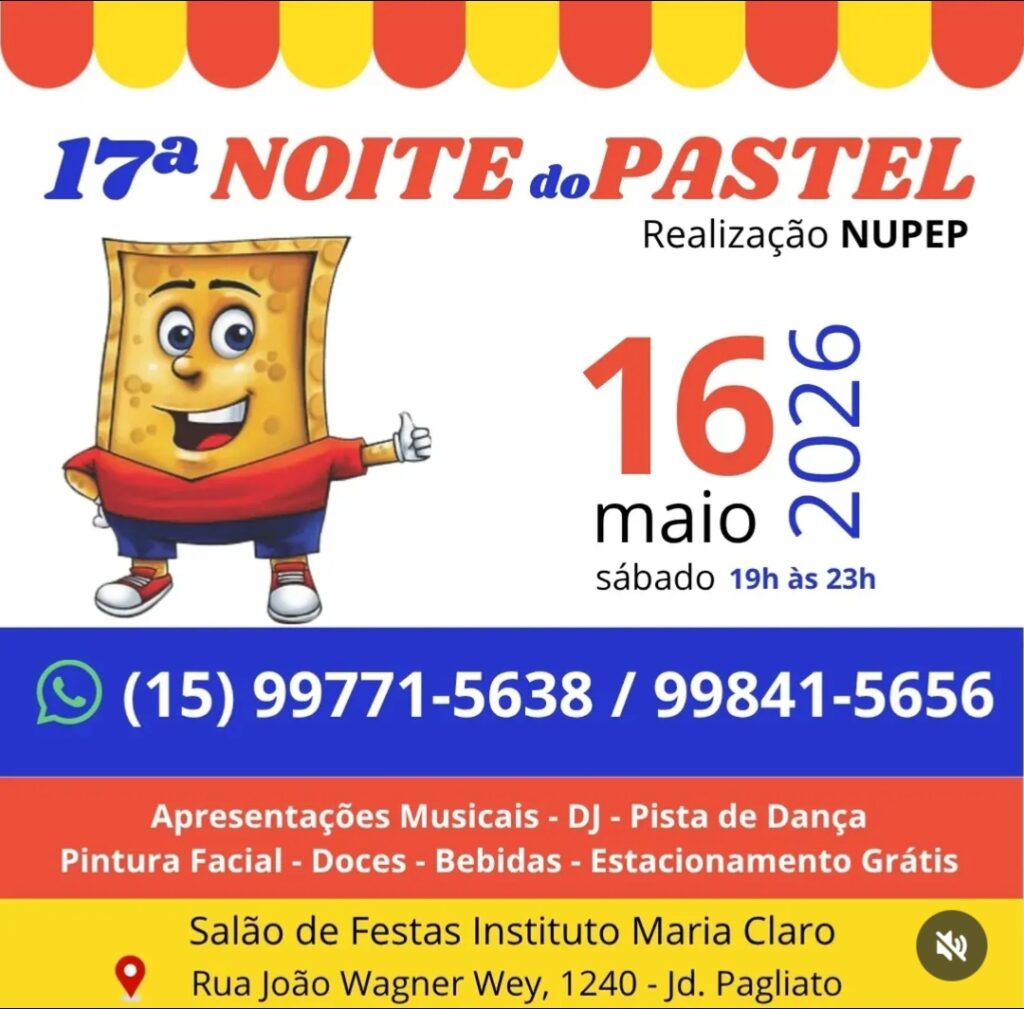 Instituto Maria Claro anuncia a 17ª Noite do Pastel do Nupep