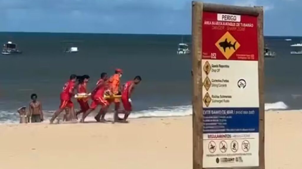 Menino de 11 anos é mordido por tubarão em praia de Pernambuco (redes sociais)