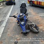 Motociclista fica gravemente ferido e precisa ser resgatado por helicóptero Águia na Castello Branco em Itu