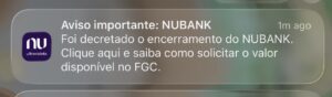 Nubank envia e-mail sobre liquidação extrajudicial por engano e gera preocupação entre usuários