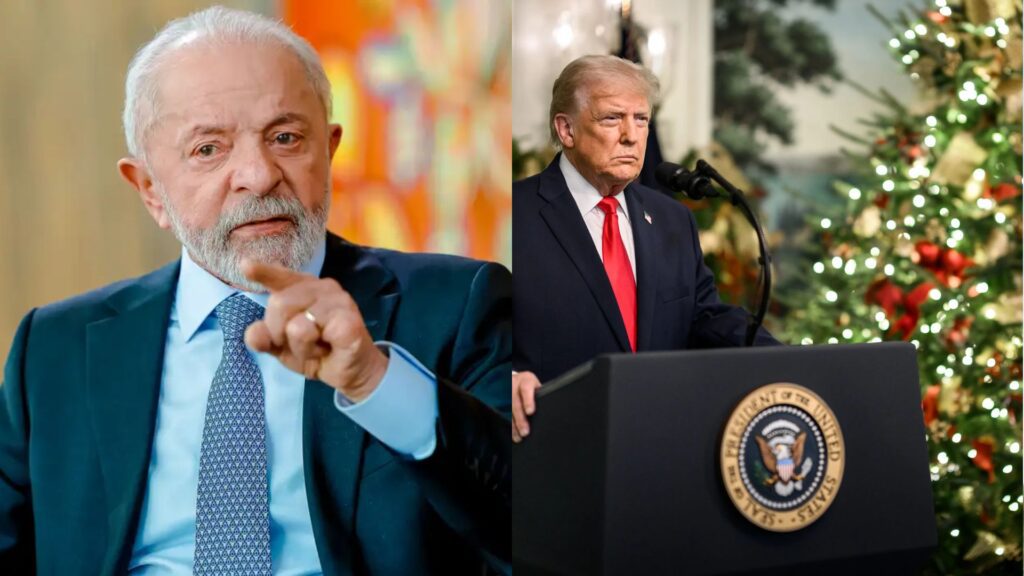 Lula e Trump se cumprimentam durante encontros na cúpula do G7, na França (Fotos: Ricardo Stuckert/PR - White House)